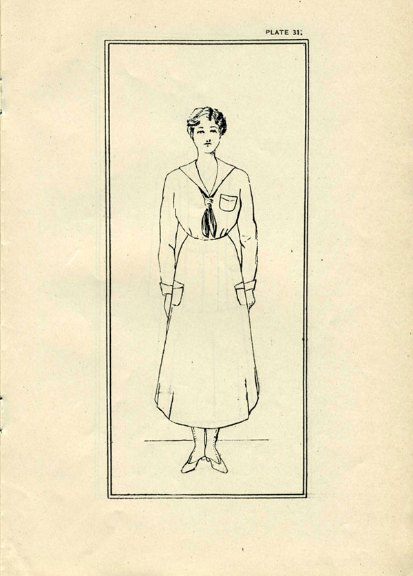 Drawing of female reservist in uniform