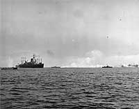 Photo # 80-G-87314:  USS Ancon off Salerno, Italy, September 1943