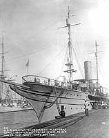 Photo # NH 549:  USS Wakiva at the Boston Navy Yard, 22 August 1917