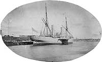 Photo # NH 42188:  USS Vanderbilt in port, during the Civil War era