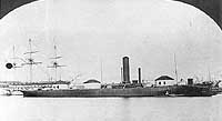 Photo # NH 48105:  USS Roanoke at the New York Navy Yard, probably after decommissioning in June 1865.