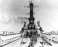 Photo # NH 53203:  Inspection on USS Idaho's forecastle, circa 1920