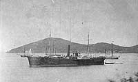 Photo # NH 54699:  USS De Soto in the harbor of Ponce, Puerto Rico, 1868