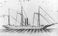 Photo # NH 57272-A:  USS Aries. Civil War era sketch