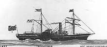 Photo # NH 63841:  Steamship Tennessee.  Watercolor by Erik Heyl