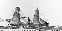 Photo # NH 63848:  USS Princess Royal.  Artwork by Erik Heyl.