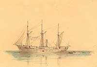 Photo # NH 64095-KN:  USS Mercedita.  Sketch by Xanthus Smith