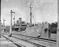 Photo # NH 71562:  USS Astoria in the Panama Canal, circa 1920-1921