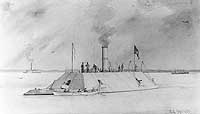 Photo # NH 75619: CSS Palmetto State.  Wash drawing by R.G. Skerrett