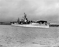 Photo # NH 95648:  USS Princeton off the Puget Sound Navy Yard, 1 January 1944