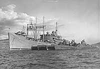Photo # NH 97841:  USS Euryale at Sasebo, Japan, November 1945