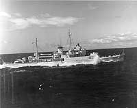 Photo # NH 97986:  USS Valcour underway in the early 1950s.