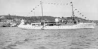 Photo #  NH 102255:  Yacht Tarantula dressed with flags, prior to World War I