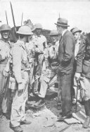 Illustration: Mr S. M. Bruce with Australian soldiers in England.
