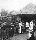 Medical inspection of natives at Kangu