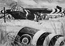 Gliders in a wheatfield