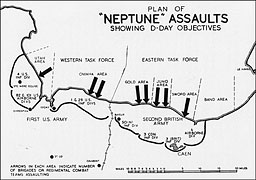 map: Plan of NEPTUNE assaults