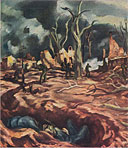 Painting: LE REGIMENT DE MAISONNEUVE CLEARING DEN HEUVEL, 8 FEBRUARY 1945