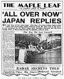 The 'Maple Leaf' Reports the End