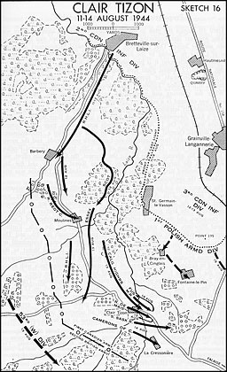 Sketch 16.--Clair Tizon, 11-14 August 1944