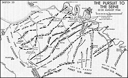 Sketch 20.--The Pursuit to the Seine, 22-30 August 1944