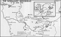 Sketch 9.--The Normandy Bridgehead, 6-30 June 1944