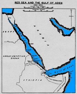 Map: Red Sea and the Gulf of Aden