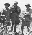 <i>(I. to r.)</i>: Generals Wavell, Brink and Cunningham during a visit by the Commander-in-Chief, Middle East, to the 2nd S.A. Infantry Brigade Group's sector in the Northern Frontier District.