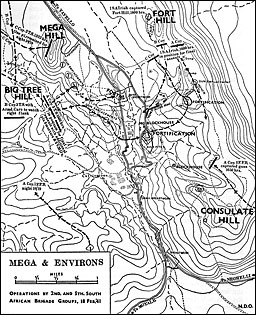 Map of Mega & environs