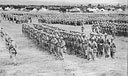 Units of 1st S.A. Infantry Brigade Group on parade at Gilgil on the occasion when the Governor of Kenya delivered a special message from the King.