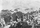 Men of the Dukes about 11,000 feet above sea-level during the final stages of the Amba Alagi operations.