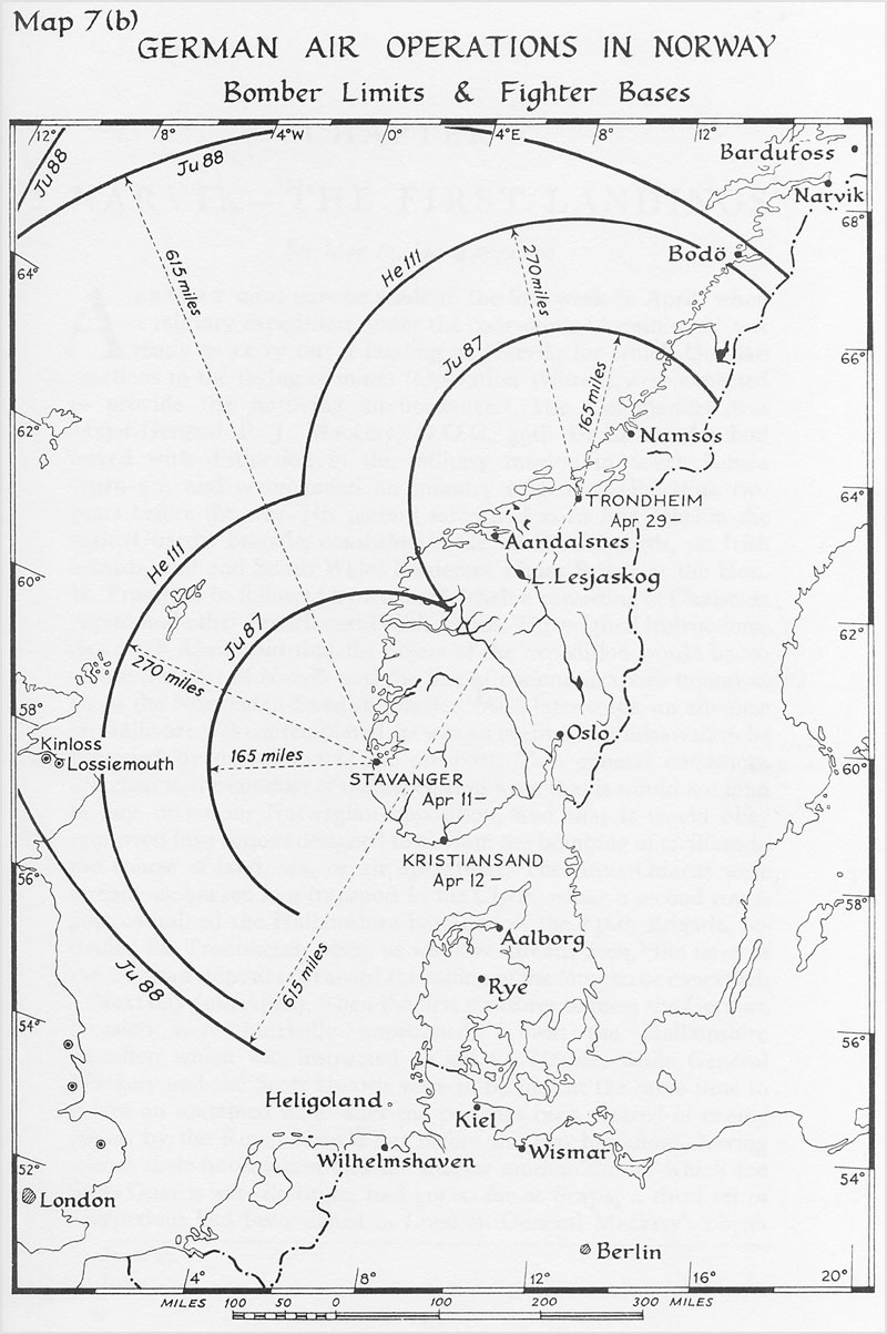 German bombers action radius