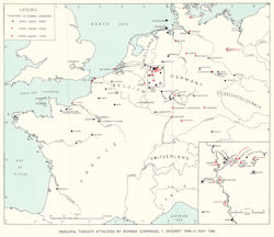 PRINCIPAL TARGETS ATTACKED BY BOMBER COMMAND, 1 JANUARY 1944-5 MAY 1945