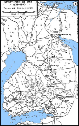 Terrain and Communications Map