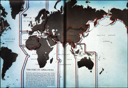 World Map showing Theaters of Operations boundaries.