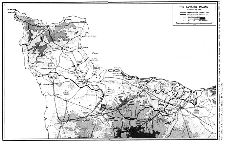 map of Normandy
