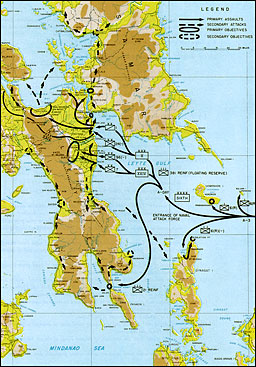 Plate No. 54, Plan of the Leyte Operation.