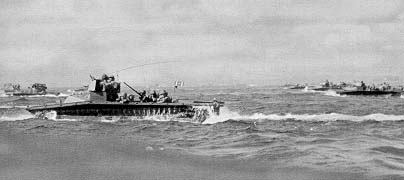 Photo: Amphibious Tractors at Saipan