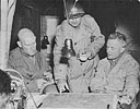 General Middleton confers with General Simpson (left) and General Stroh (right) near Brest
