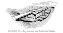 FIGURE 29.--Log balance and horizontal ladder