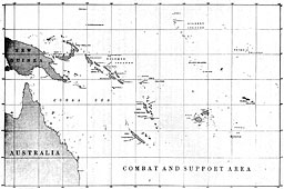 Map: Combat and Support Area (SW Pacific)