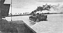 Assault on Ngesebus Island as viewed from amphib8ous tank in third wave