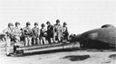 Members of the Yokosuka Occupation Force inspect a Japanese fortification on Futtsu Saki