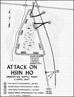 Map 36: Attack on Hsin Ho Ammunition Supply Point, 5 April 1947