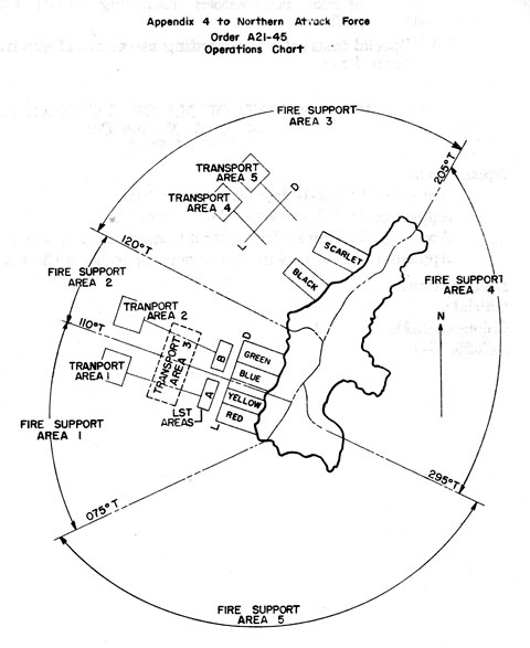 Appendix 4 to Northern Attack Force--Order A 21-45--Operations Chart