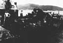 The famous USS Luetze in Kerama Retto on 6 April 1945 after kamikaze attack