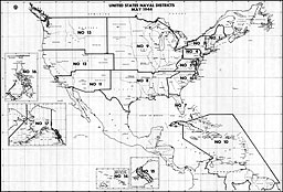 Fig. 29.--United States Naval Districts (May 1944)