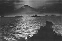 Tokyo Bay. Mount Fiji, Japan, as viewed form the Battleship South Dakota