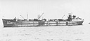 The concrete stores barge Quartz, one of the many of this type construction