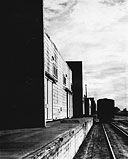 Warehouses and Railroad at Advance Base Depot, Gulfport, Miss.